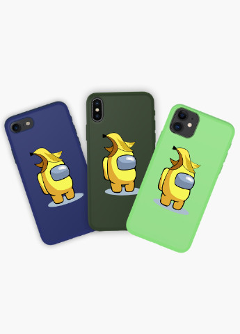 Чохол силіконовий Apple Iphone X Амонг Ас Жовтий (Among Us Yellow) (6129-2416) MobiPrint (219565569)