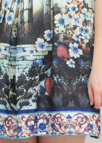 Комбинированное кэжуал платье клеш Stella с цветочным принтом