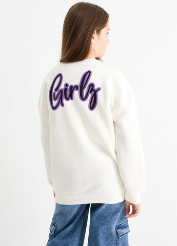 Білий світшот C&A малюнок без декору (366113131)