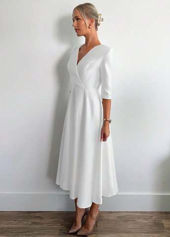 Білий кежуал сукня а-силует SHEIN однотонна