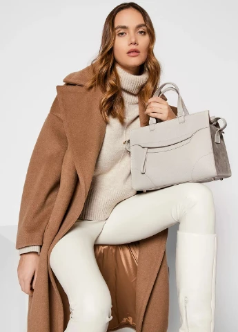Жіноча шкіряна сумка WB00342BX03900852S Молочна Furla MERAVIGLIA M TOTE (252863964)