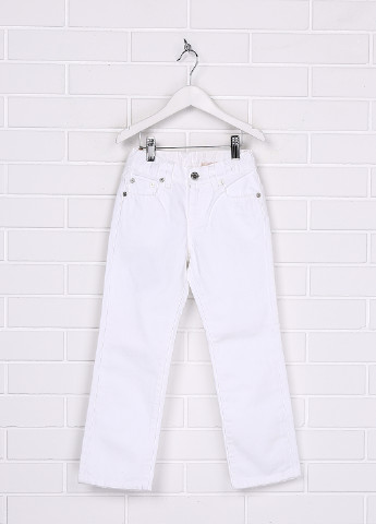 Белые демисезонные прямые джинсы Mauro Grifoni