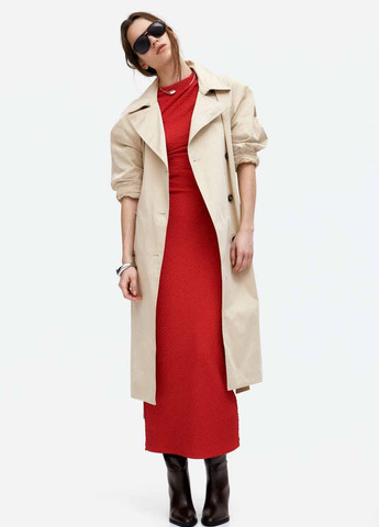 Червона кежуал сукня силуетна H&M однотонна