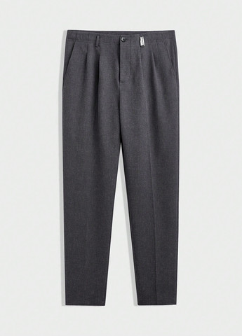 Темно-серые кэжуал, классические демисезонные прямые брюки SHEIN