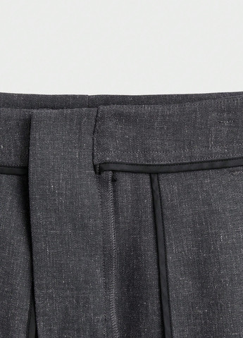 Темно-серые кэжуал, классические демисезонные прямые брюки SHEIN