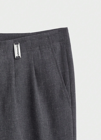 Темно-серые кэжуал, классические демисезонные прямые брюки SHEIN