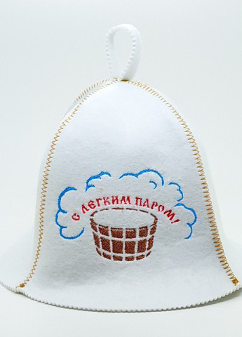 Банна шапка "З легким паром" штучне хутро білий (LA-85) Luxyart (252611347)