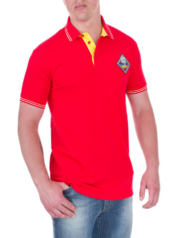 Красная мужская футболка поло Trussardi Jeans однотонная