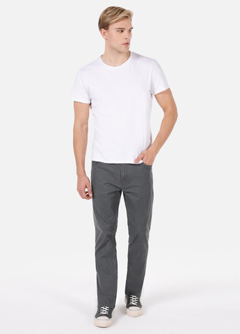 Темно-серые кэжуал летние прямые брюки Colin's