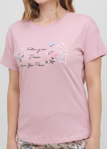 Світло-рожевий демісезонний комплект (футболка, шорти) ARCAN