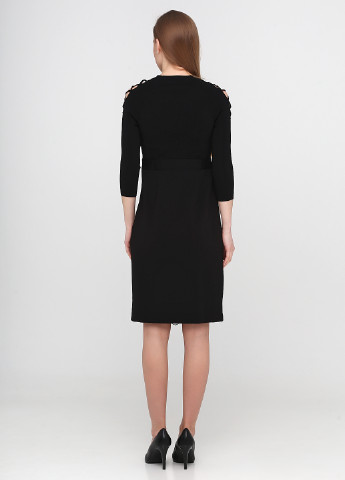 Черное кэжуал платье с открытыми плечами Vero Moda однотонное