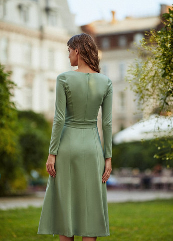Светло-зеленое кэжуал платье Gepur однотонное