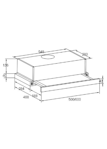 Вытяжка кухонная Slide 265 B Liberty (250719560)