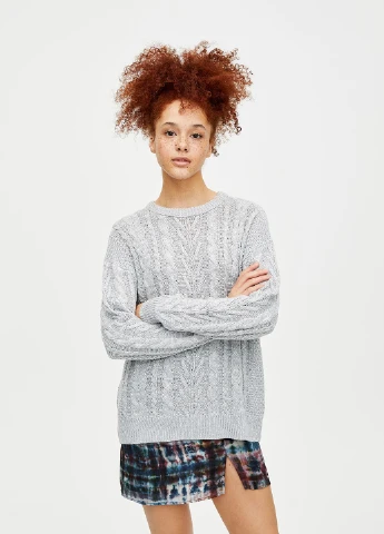 Світло-сірий демісезонний джемпер джемпер Pull & Bear
