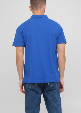 Синяя футболка-мужское хлопковое поло с коротким рукавом для мужчин Stedman однотонная