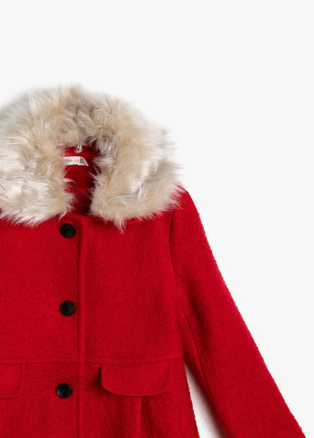 Красное демисезонное Пальто однобортное KOTON