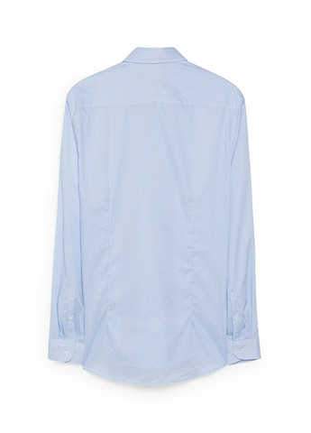 Голубой кэжуал, классическая рубашка в полоску C&A