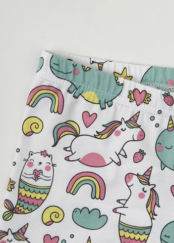 Білий літній комплект (футболка, шорти) Garnamama