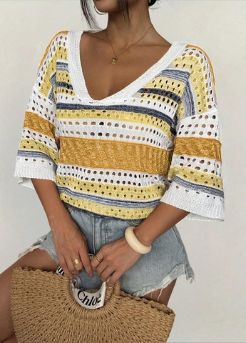 Комбінований демісезонний пуловер пуловер SHEIN