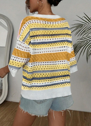 Комбінований демісезонний пуловер пуловер SHEIN