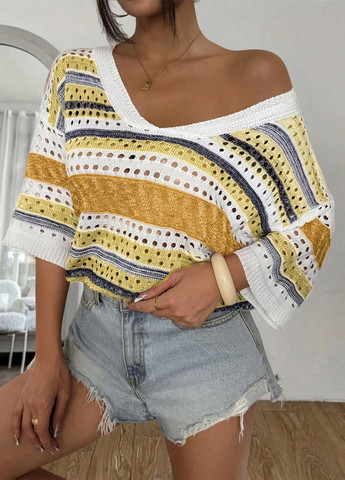 Комбінований демісезонний пуловер пуловер SHEIN