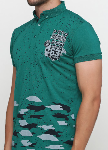 Зеленая футболка-поло для мужчин Golf с рисунком