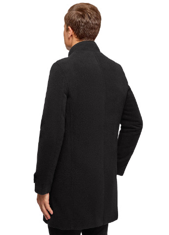 Чорне демісезонне Пальто без капюшона Oodji