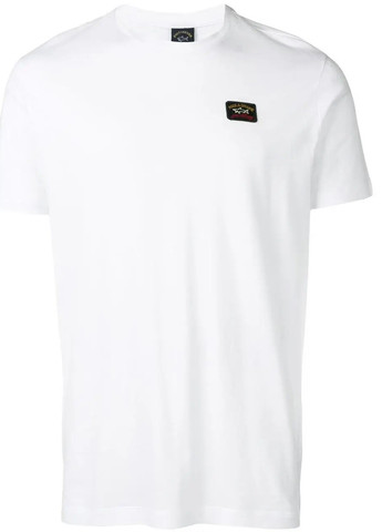 Біла футболка чоловіча Paul & Shark PATCH LOGO T-SHIRT