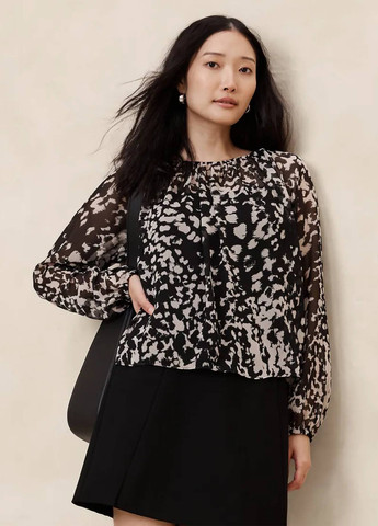 Чёрная блуза Banana Republic