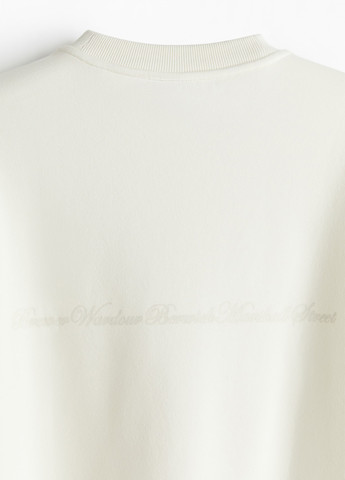 Кремовый свитшот H&M надпись без декора (369791862)