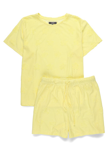 Желтая всесезон пижама (футболка, шорты) футболка + шорты Studio