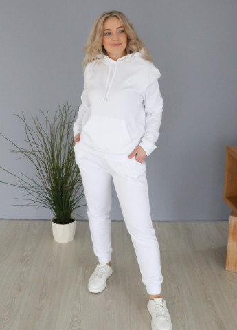 Спортивний костюм жіночий білий на тонкому флісі Rich (254091025)