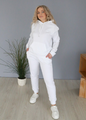 Спортивный костюм женский белый на тонком флисе Rich (254091025)