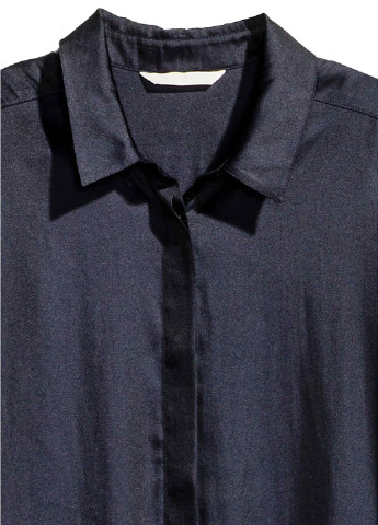 Темно-синя кежуал сукня сорочка H&M однотонна