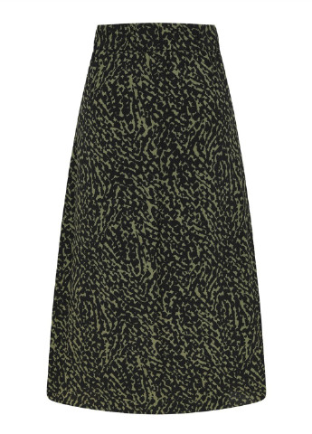 Черная кэжуал с анималистичным узором юбка Mudo