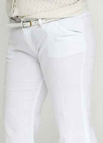 Белые кэжуал демисезонные клеш брюки Susie Rose