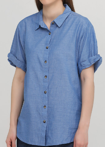 Синяя кэжуал рубашка перец с солью C&A