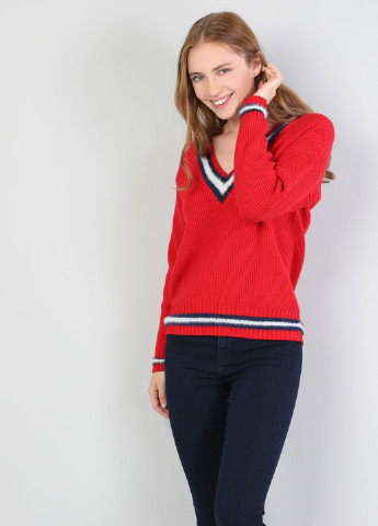 Красный демисезонный пуловер пуловер Colin's