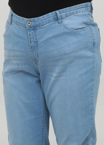 Голубые демисезонные прямые джинсы Long Island