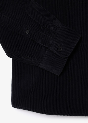 Черная кэжуал рубашка однотонная Lacoste