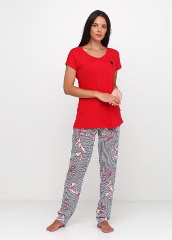 Красный демисезонный комплект (футболка, брюки) U.S. Polo Assn.