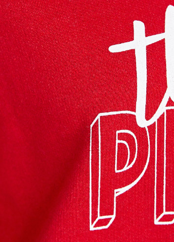 KOTON свитшот надпись красный кэжуал хлопок, полиэстер