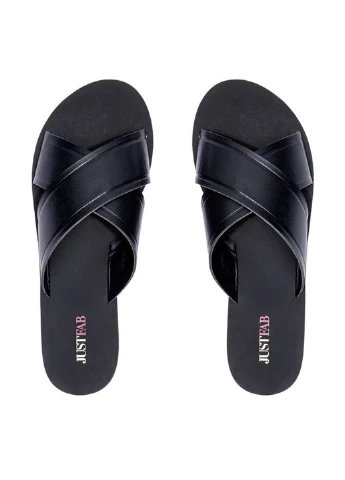 Черные шлепанцы JustFab