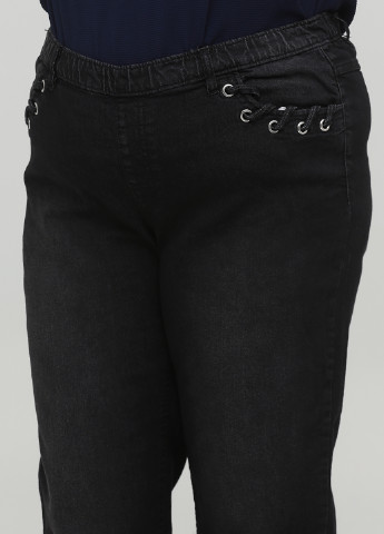 Черные демисезонные прямые джинсы Long Island