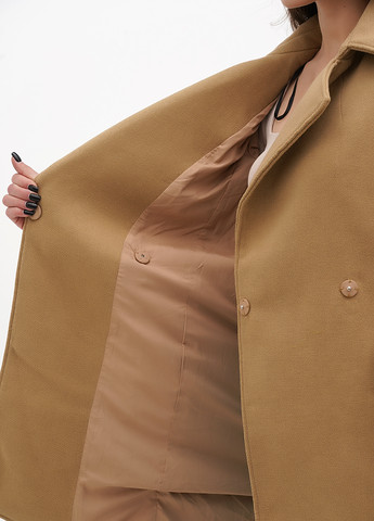 Темно-бежевое демисезонное Пальто двубортное H&M