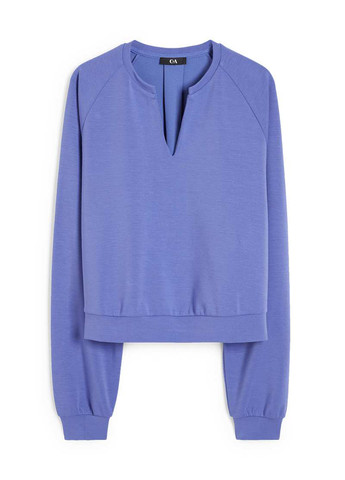 Бузковий світшот C&A однотонний без декору (330104304)