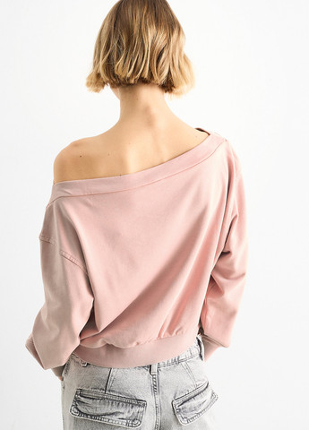 Світло-рожевий світшот C&A однотонний без декору (362157918)