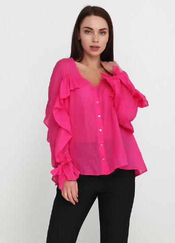 Малиновая демисезонная блуза Zara
