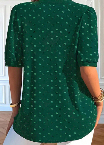 Темно-зелёная блуза SHEIN