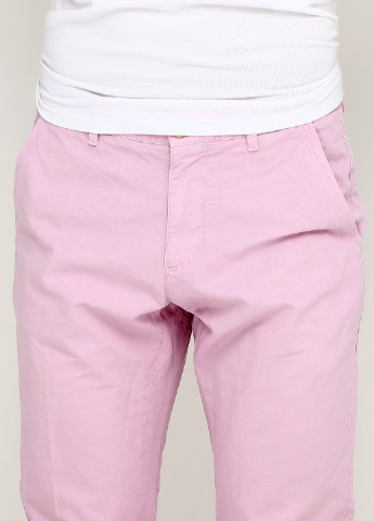 Бледно-розовые кэжуал летние со средней талией брюки Massimo Dutti